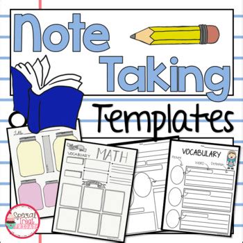 Note Taking Templates Elementary by Special Treat Friday | TpT