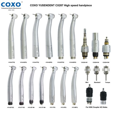 Coxo Dental Led Fiber Optic High Speed Handpiece Air Turbine E