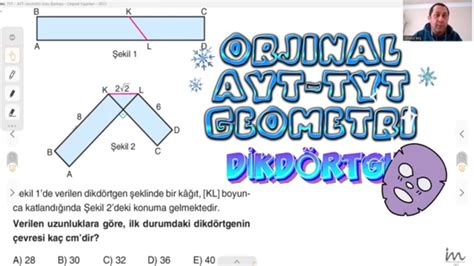 D Kd Rtgende Uzunluk Yen Nes L Soru Z M Ayt Tyt Geometr Orj Nal