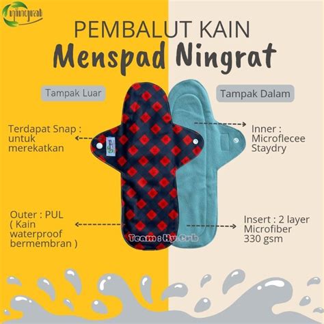 Jual Menspad Ningrat Pembalut Kain Cuci Ulang Menstrual Pad Bunda