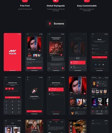 Movia Movies Streaming App Ui Kit High Quality Movies Streaming App Ui