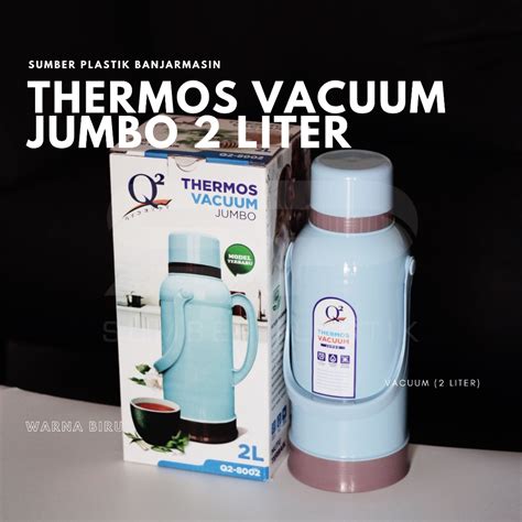 Jual Thermos Vacuum Q2 Jumbo 2 Liter Termos Air Panas Dingin Besar 8002