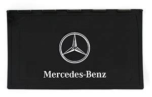 Set Spatlappen Zwart Mercedes Wit Flexibel Rubber Truck Accessoires