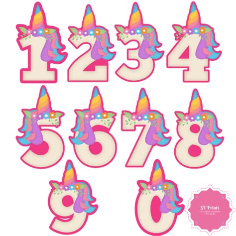 Unicorn Number Set ST Prints