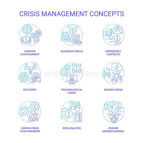 Crisis Management Process Turquoise Brochure Template Stock Vector Illustration Of Template