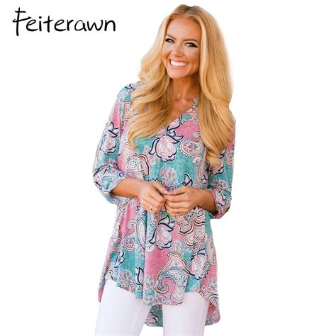 Feiterawn Floral Blouse Femmes Magenta Paisley Blossom Imprimer Légère