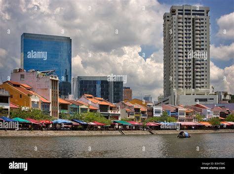 Boat Quay Singapore Stock Photo Alamy