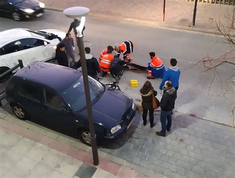 Herido un ciclista en el Paseo de España