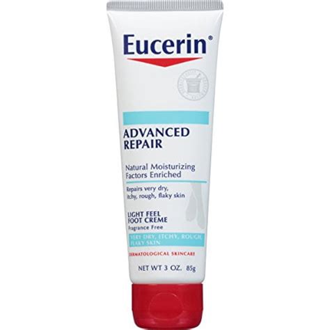 Eucerin Advanced Repair Light Feel Foot Creme 3 Ounce Pack Of 3