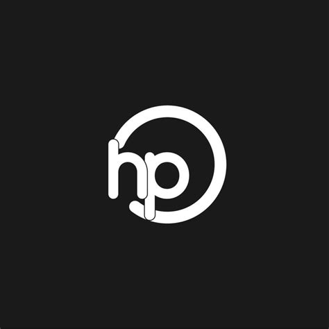 Initials HP logo monogram with simple circles lines 28266942 Vector Art ...