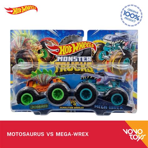 Jual Hot Wheels Monster Truck Demolition Doubles Motosaurus VS Mega WRex Shopee Indonesia