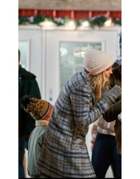 Miracle In Bethlehem PA 2023 Laura Vandervoort Plaid Coat | Mary Coat