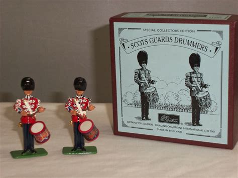 Britains 40211 Scots Guards Band Drummers Metal Toy Soldier Figure Set Ebay