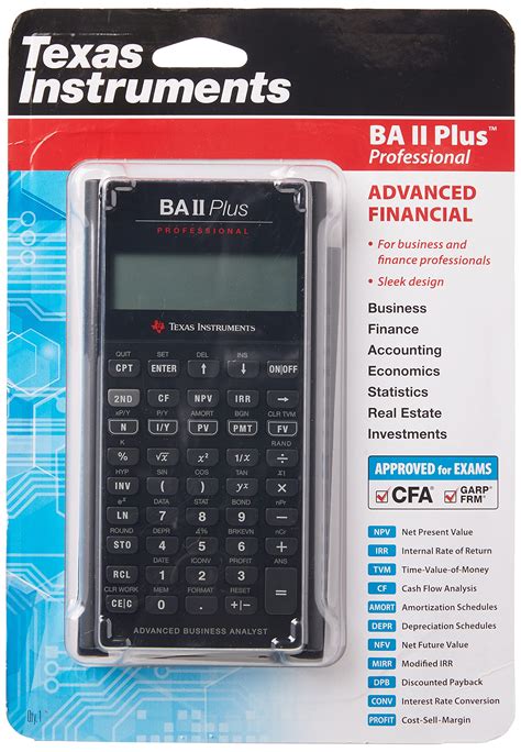 Buy Texas Instruments Ba Ii Plus Professional Financial Calculator