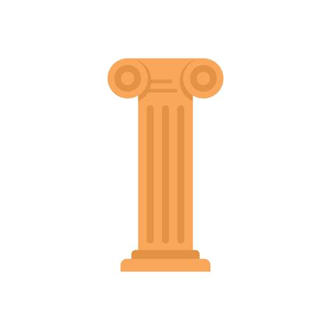 Greek Column Icon Flat Vector Roman Pillar Vector Art At Vecteezy