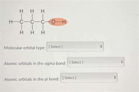 Solved Molecular orbital type Atomic orbitals in the sigma | Chegg.com