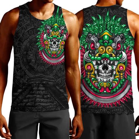 AIO Pride Quetzalcoatl Aztec Warrior Men S Tank Top AIO Pride Mens