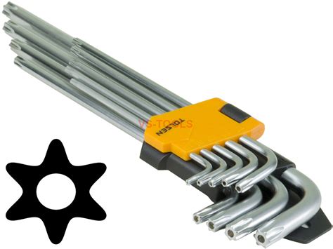 Pcs Extra Long Arm Torx Hex Key Set Star With Shaft Pin