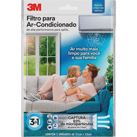 Filtro para Ar Condicionado Alta Performance 2 Peças 3M no Shoptime