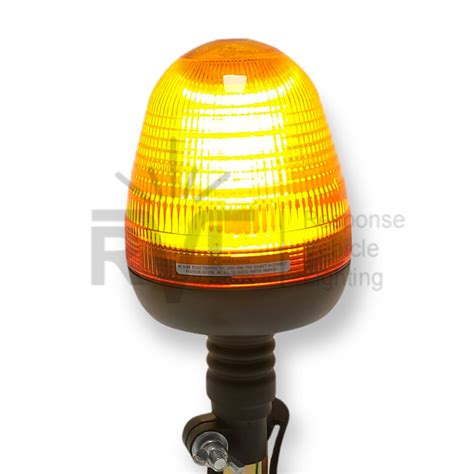 LED Rotating Flashing Amber Beacon Flexible DIN Pole Mount Tractor