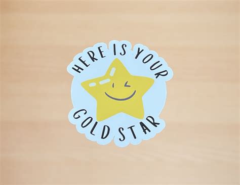 Gold Star, Decal, Funny Sticker, Sticker Packs, Sarcasm, Water Bottle ...