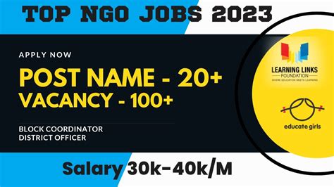 Educate Girls NGO Vacancy 2023 Salary 5L PA Online Interview NGO