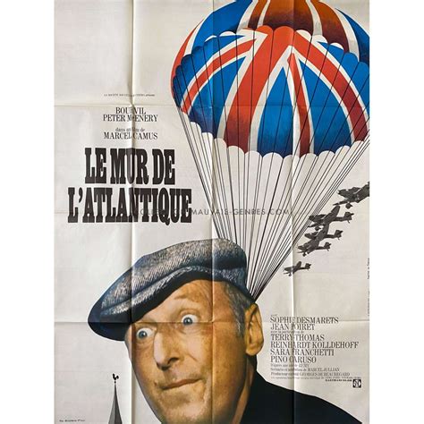 Affiche de cinéma française de LE MUR DE L ATLANTIQUE 120x160 cm