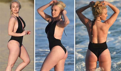 Jorgie Porter Flaunts Voluptuous Derriere As She Strips Down To Skimpy