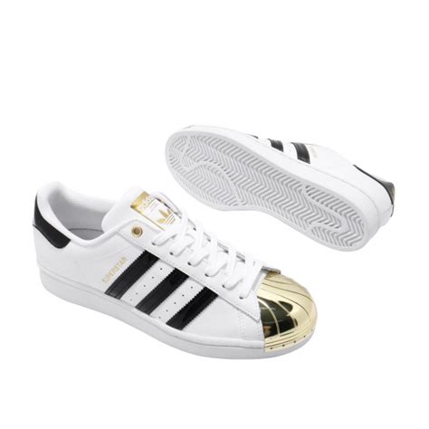 Adidas Wmns Superstar Metal Toe White Core Black Gold Metallic Fv