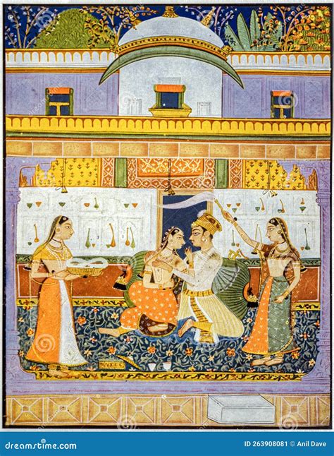 Rajasthani Miniature Painting from Rajasthan, India. Editorial Photo ...