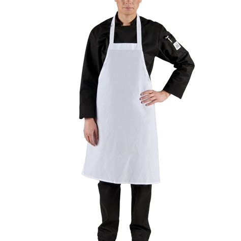 Choice White Economy Full Length Bib Apron 34l X 34w