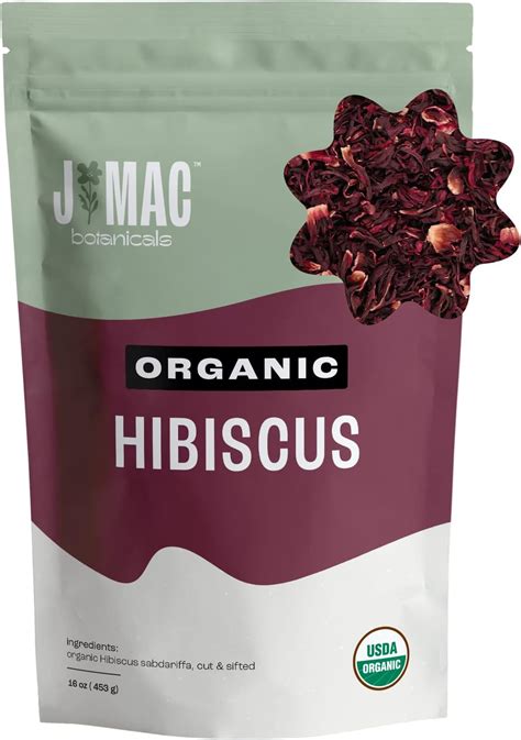 Anthony S Organic Hibiscus Flowers 1 Lb Cut And Sifted Gluten Free Non Gmo Non