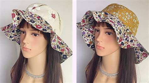 💖 Beautiful Summer Bucket Hat Cutting And Sewing Diy Fabric Hat