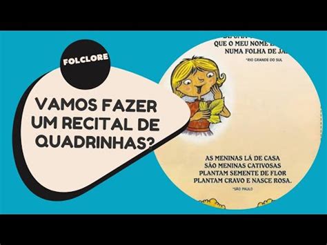 Sala De Aula Recital De Quadrinhas Populares Youtube