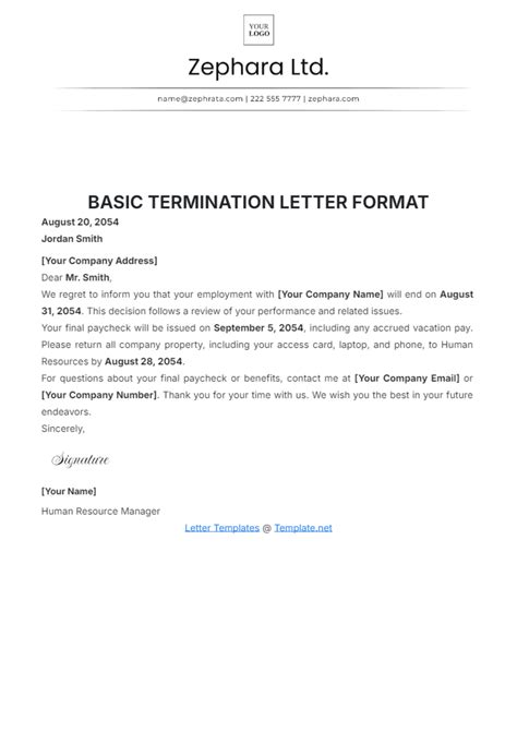 Free Page 2 Termination Letter Templates Edit Online And Download