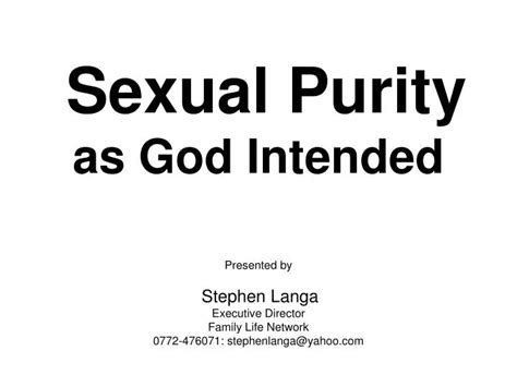 Ppt Sexual Purity As God Intended Powerpoint Presentation Free