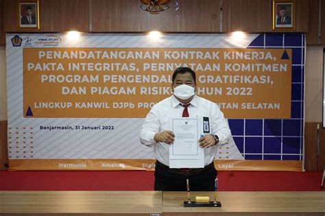 Cegah Korupsi Kanwil Djpb Kalsel Tandatangani Pakta Integritas Dan