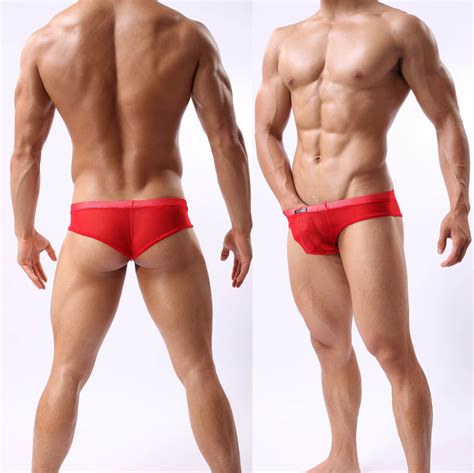 New Men S Sexy See Through Mesh Mini Boxer Briefs Underwear Bulge Bikini Boxers Colors Size
