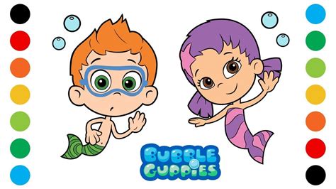 Bubble Guppies Coloring Pages Una And Nonny