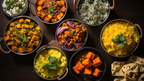 Premium Photo | A vibrant Indian vegetarian buffet with paneer dishes ...