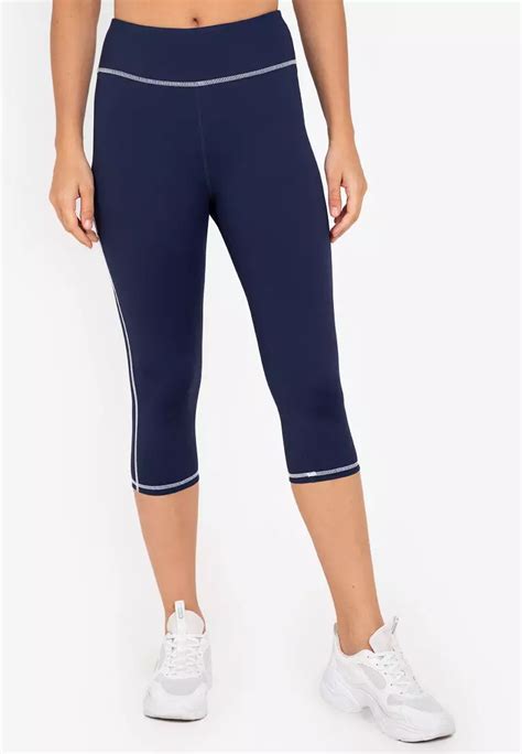 Buy Zalora Active Contrast Stitch Capri Tights 2024 Online Zalora Philippines