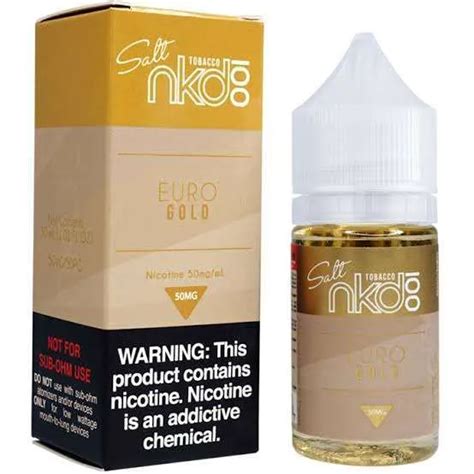 Mg Euro Gold Tobacco Nic Salt By Naked Ml Vapemantra Since Most Trusted Vape