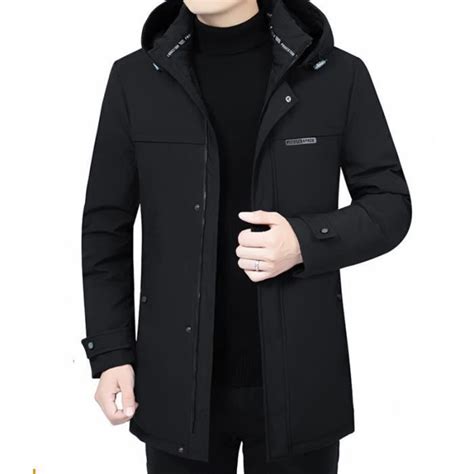 Manteau Homme Mi Longues Doublure Amovible A Capuche Amovible Chaude