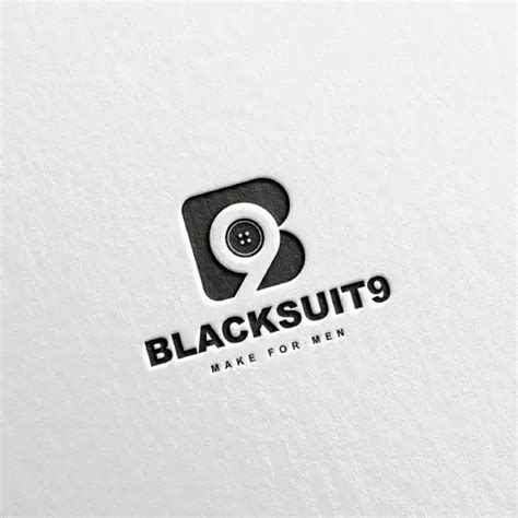 남성의류쇼핑몰 블랙수트나인 [blacksuit9] 로고 명함디자인 의뢰 우승작 라우드소싱