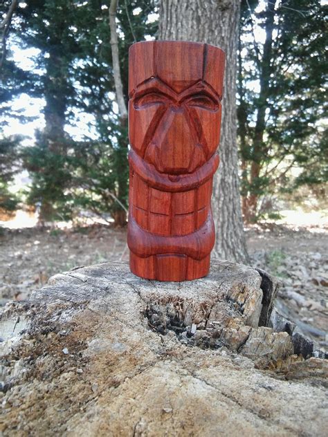 Handmade Tribal Tiki Head Redheart Wood Carving - Etsy