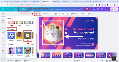 how to blur an image on google slides