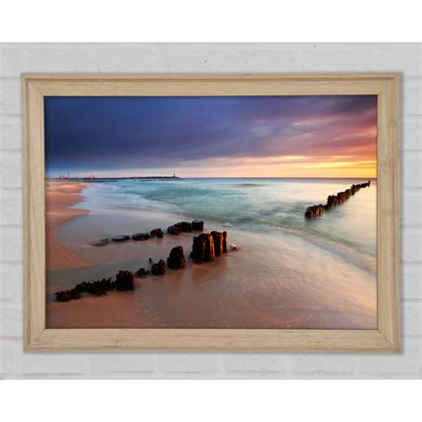 Haus Am Meer Gerahmtes Leinwandbild Distant Pier Ocean Wayfair De