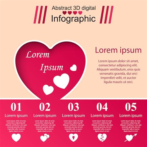 Infographic design template and marketing icons. heart icon. | Premium ...