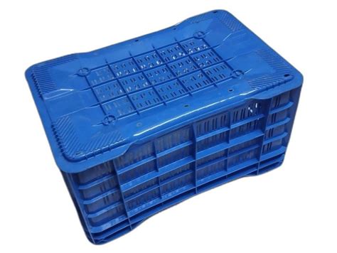 Blue HDPE Vegetable Crate Size 390mm X 310mm X 250mm At Rs 160 Piece