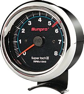 Sunpro CP7901 3 3 8 Sun Super Tach II8000 RPM Chrome Black Autoplicity